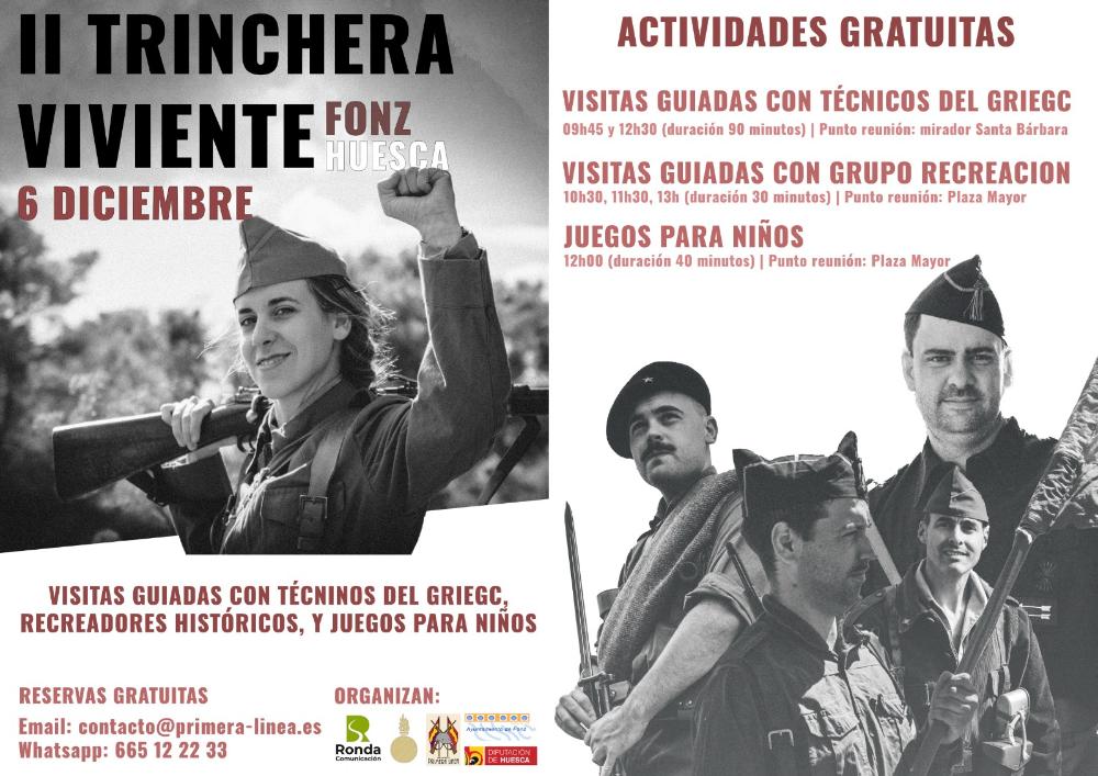 Imagen La II Trinchera Viva mostrará el 6 de diciembre en Fonz armamento, indumentaria y sistemas de comunicación usados en la Guerra Civil