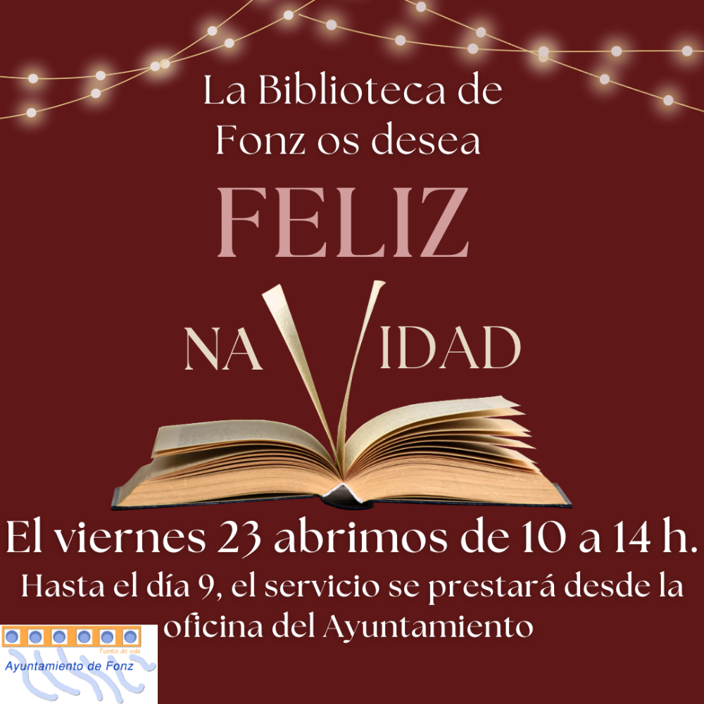Imagen El préstamo de libros en Navidades se realizará en el Ayuntamiento