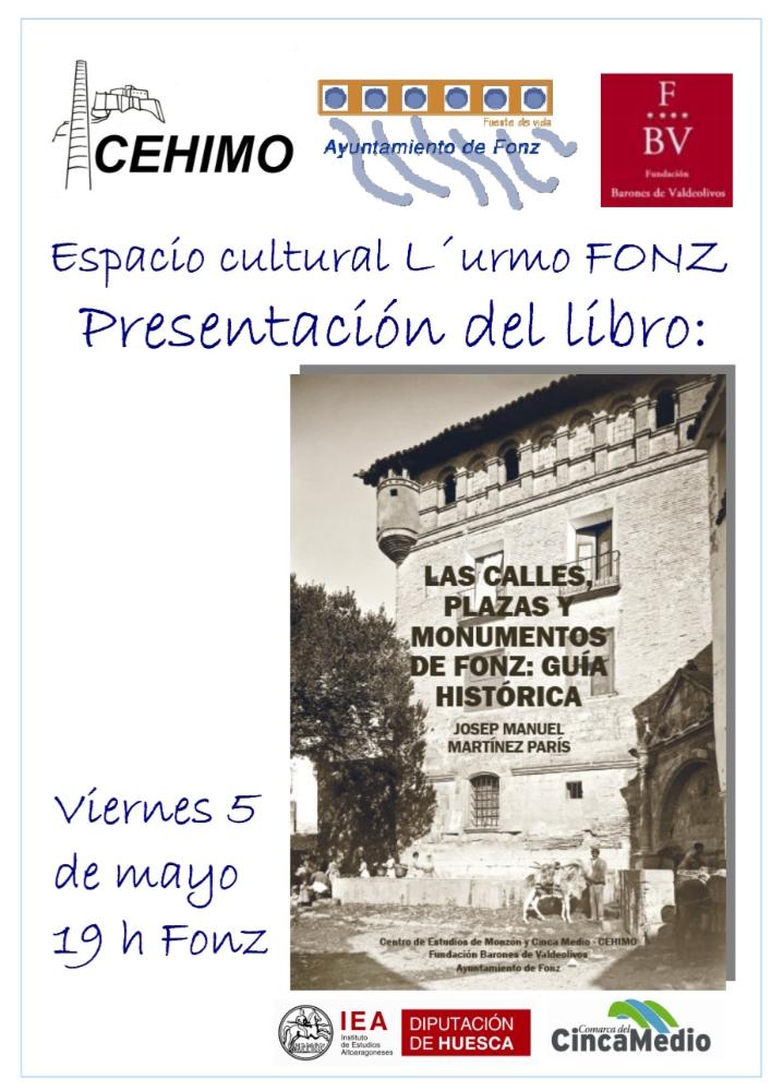Imagen Presentación de la Guía Histórica 'Las calles, plazas y monumentos de Fonz'