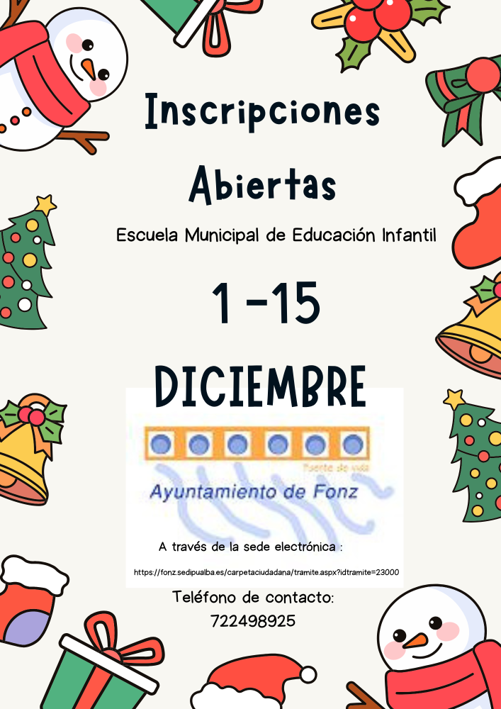 Imagen Abierto el segundo plazo de matriculación para la Escuela Municipal de Educación Infantil.