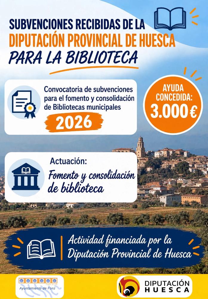 Imagen Subvenciones para la biblioteca municipal de Fonz